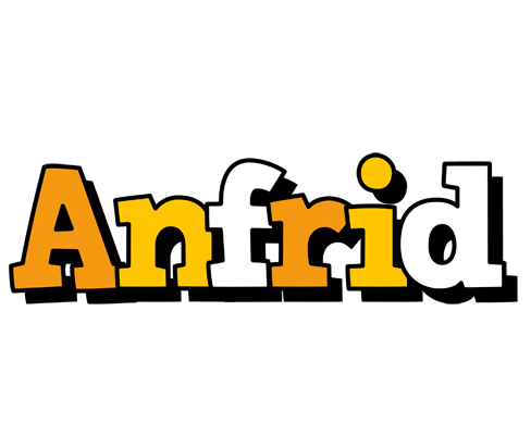 Anfrid cartoon logo