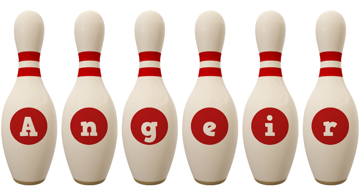 Angeir bowling-pin logo