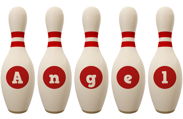 Angel bowling-pin logo