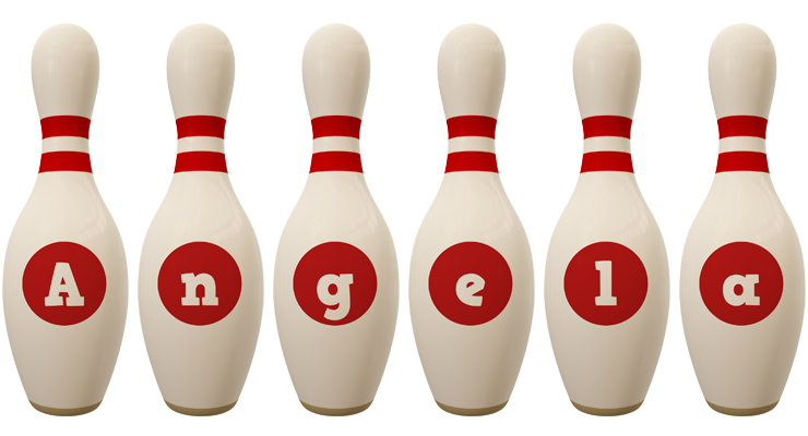 Angela bowling-pin logo