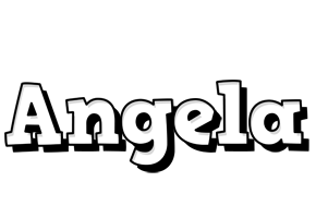 Angela snowing logo