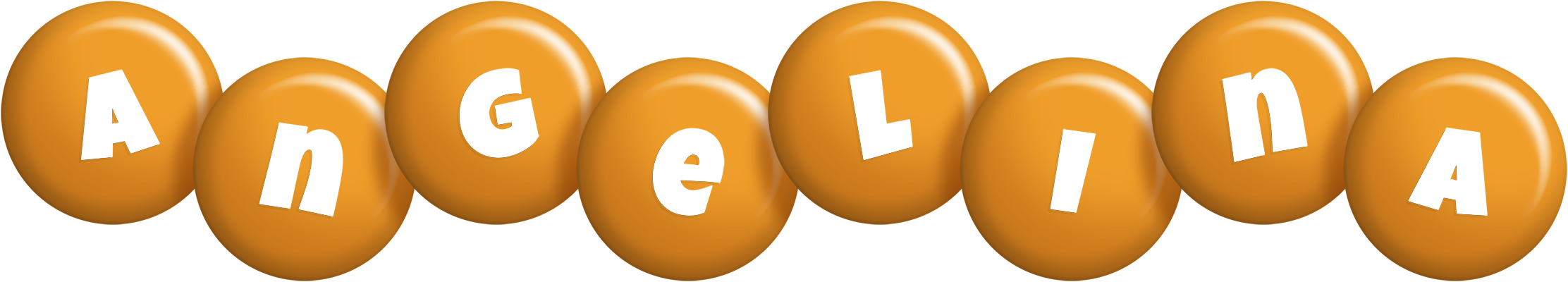 Angelina candy-orange logo