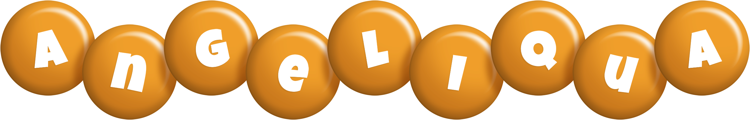 Angeliqua candy-orange logo