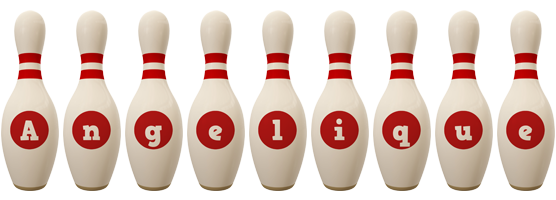 Angelique bowling-pin logo