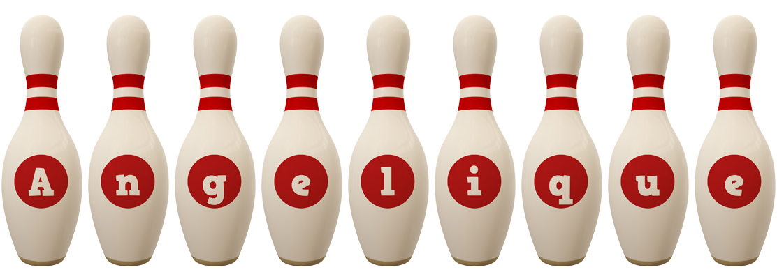 Angelique bowling-pin logo