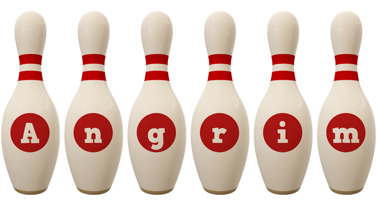 Angrim bowling-pin logo