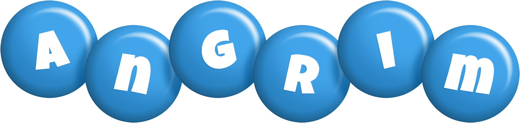 Angrim candy-blue logo