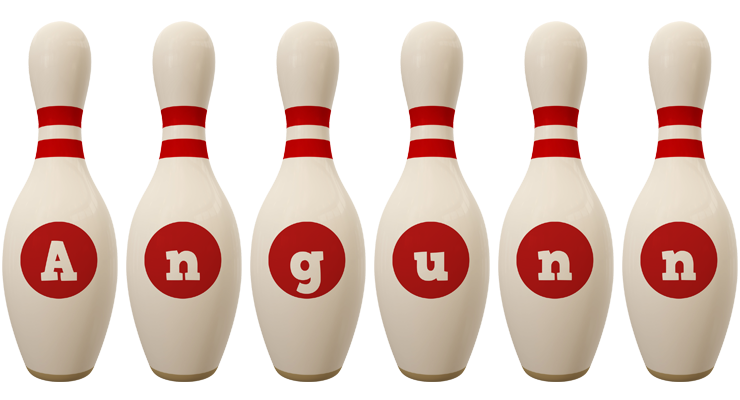 Angunn bowling-pin logo