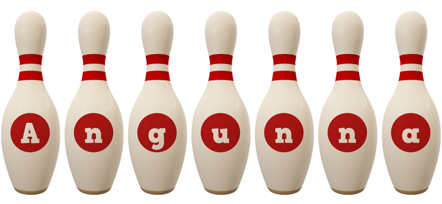 Angunna bowling-pin logo