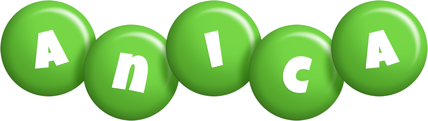 Anica candy-green logo
