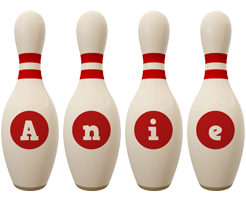 Anie bowling-pin logo