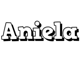 Aniela snowing logo