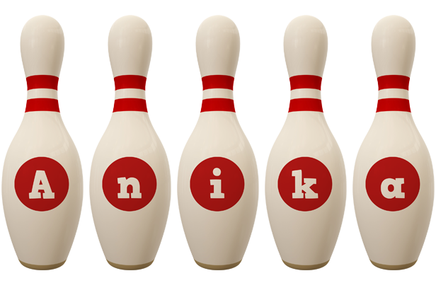 Anika bowling-pin logo