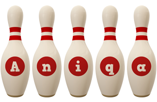 Aniqa bowling-pin logo