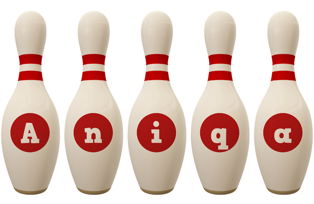 Aniqa bowling-pin logo