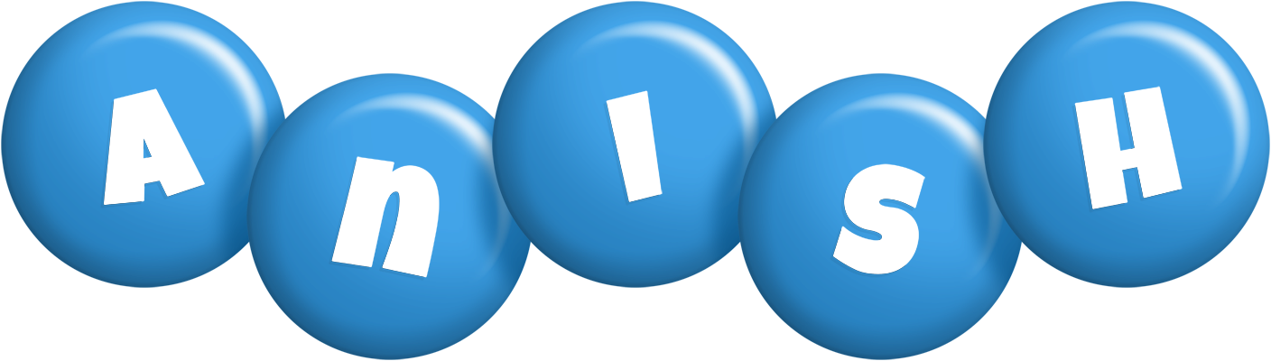 Anish candy-blue logo