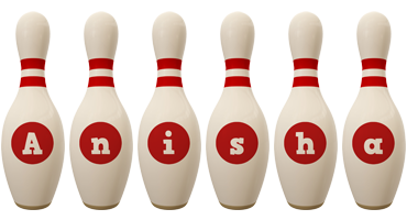 Anisha bowling-pin logo