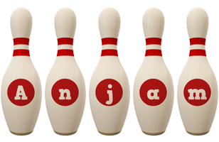 Anjam bowling-pin logo