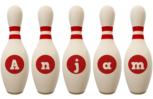 Anjam bowling-pin logo