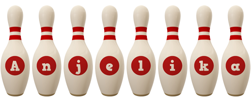 Anjelika bowling-pin logo