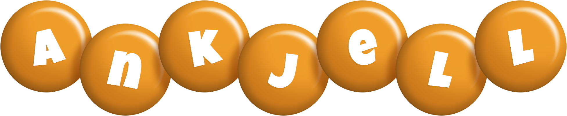 Ankjell candy-orange logo
