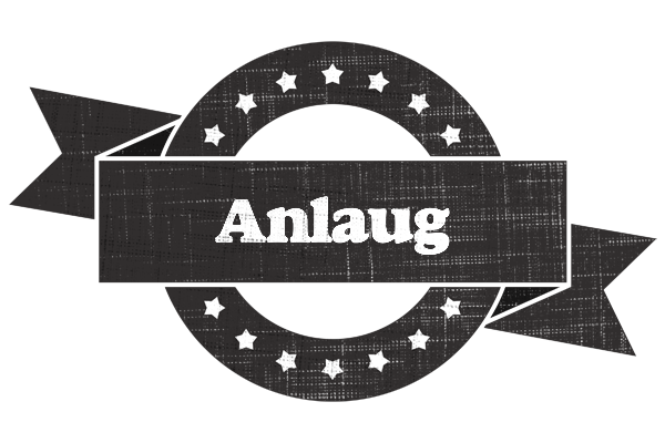 Anlaug grunge logo