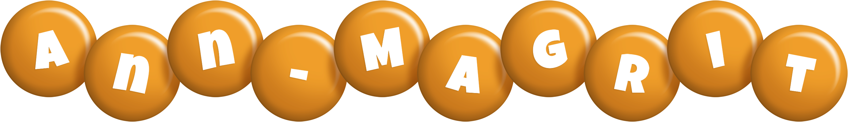 Ann-Magrit candy-orange logo