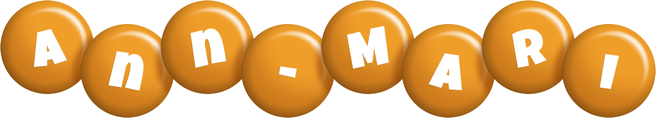 Ann-Mari candy-orange logo