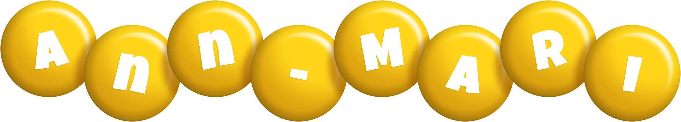 Ann-Mari candy-yellow logo