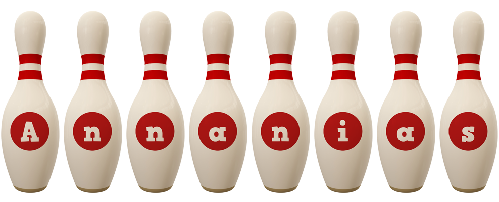 Annanias bowling-pin logo
