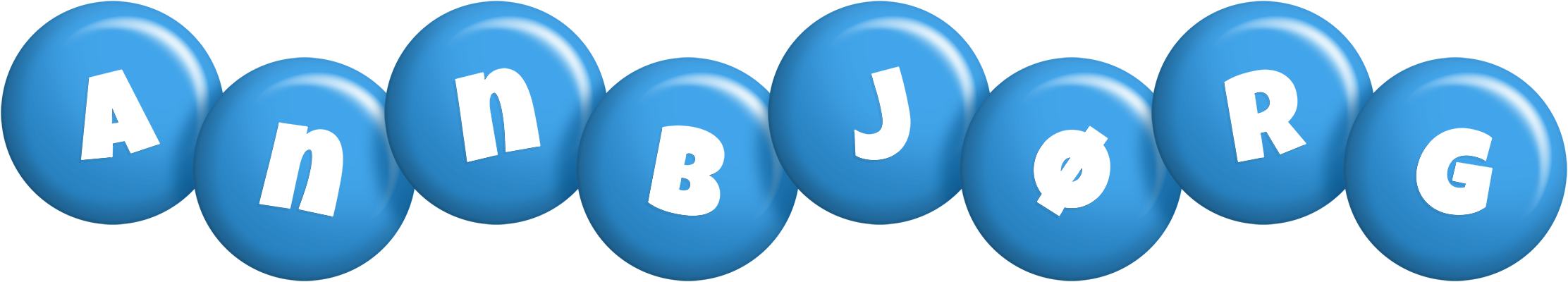 Annbjørg candy-blue logo