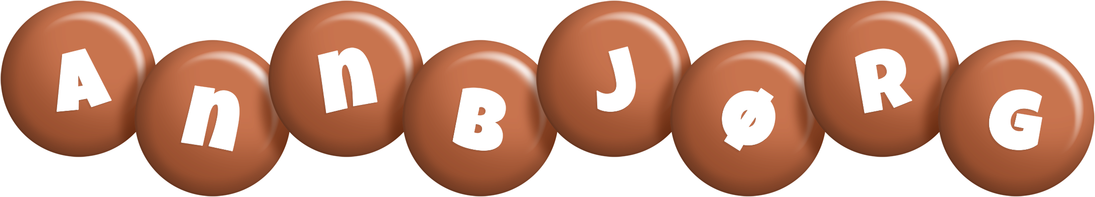 Annbjørg candy-brown logo
