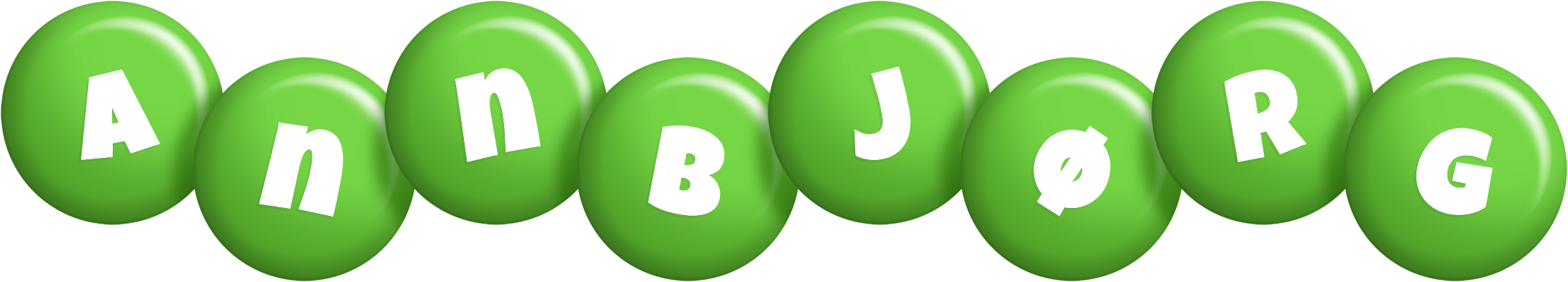 Annbjørg candy-green logo