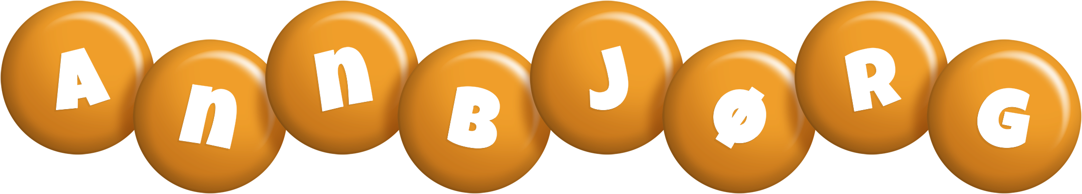 Annbjørg candy-orange logo