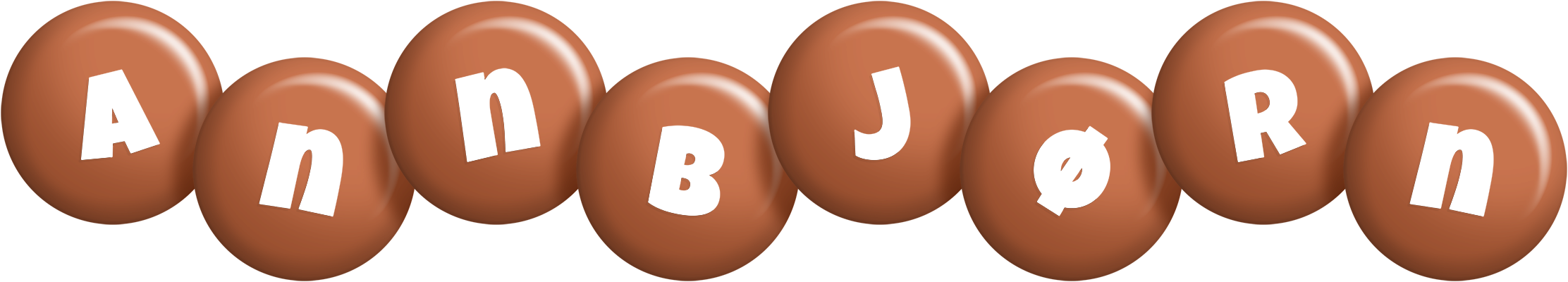 Annbjørn candy-brown logo