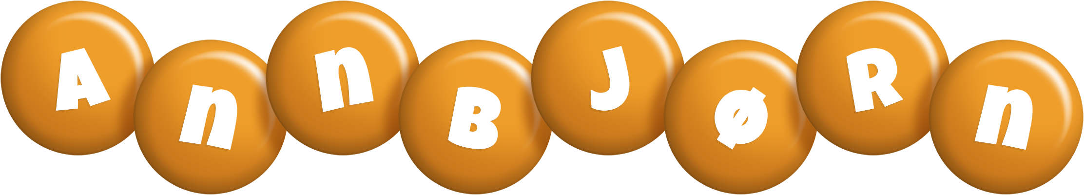 Annbjørn candy-orange logo