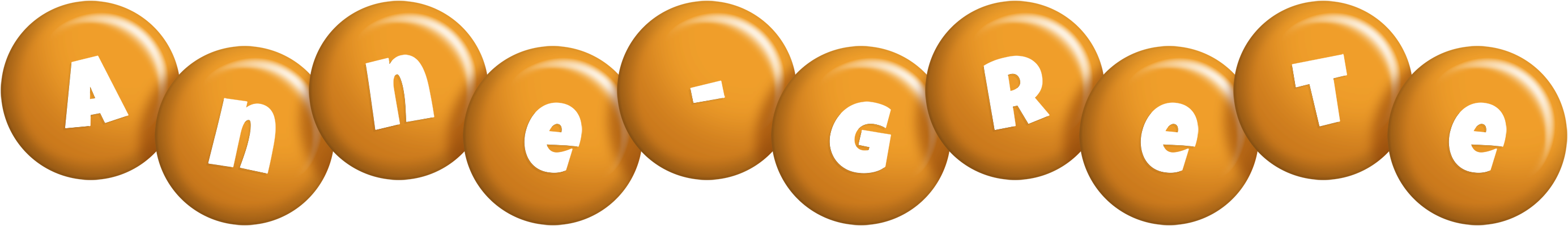 Anne-Grete candy-orange logo