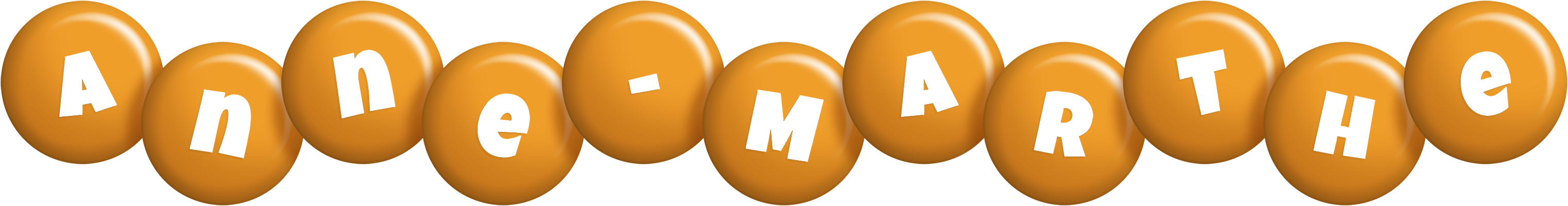 Anne-Marthe candy-orange logo