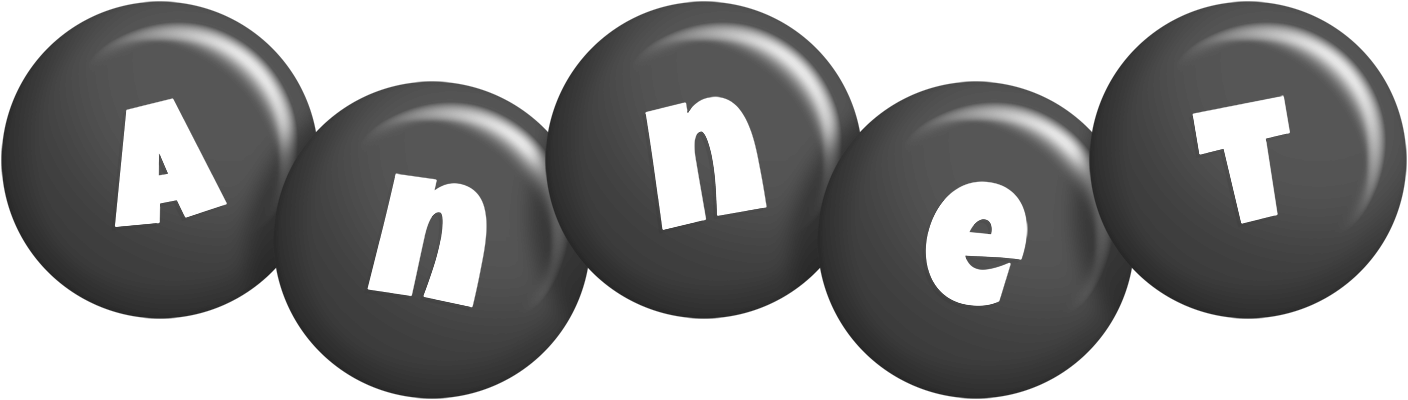 Annet candy-black logo