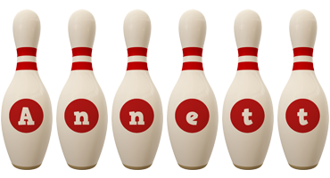 Annett bowling-pin logo