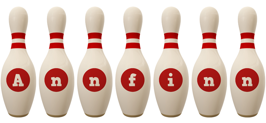 Annfinn bowling-pin logo
