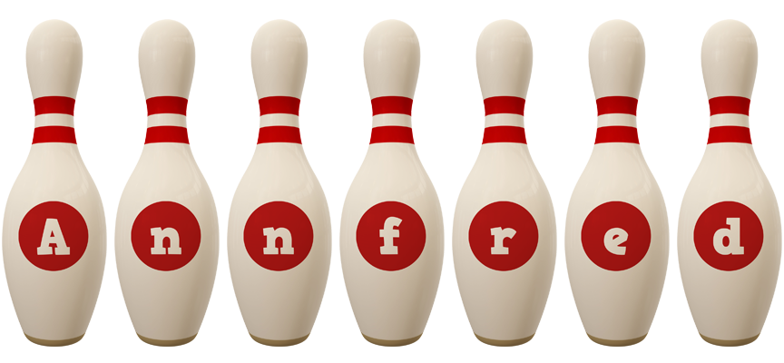 Annfred bowling-pin logo