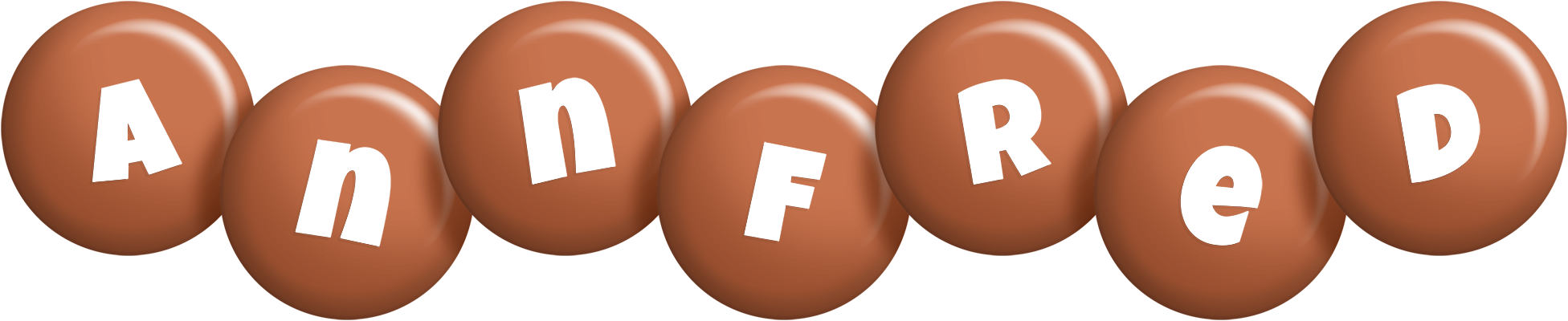 Annfred candy-brown logo