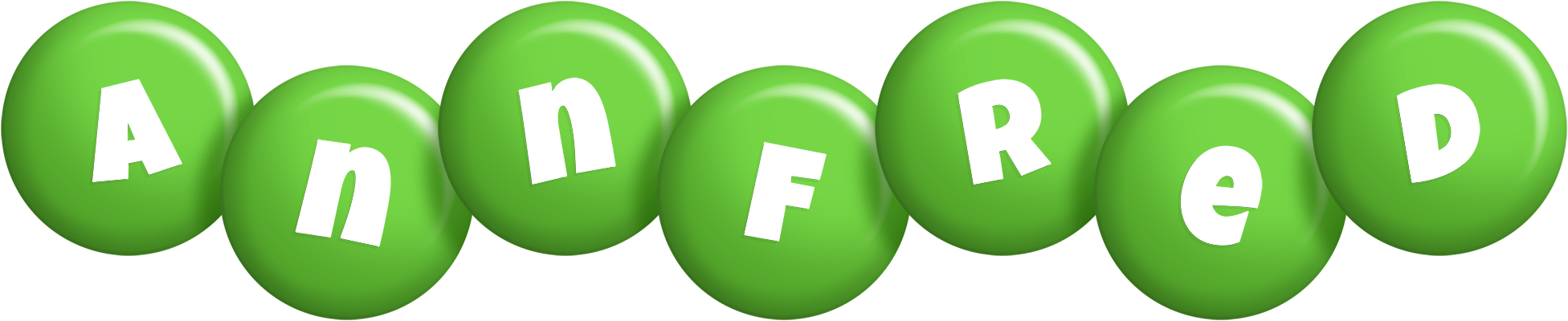 Annfred candy-green logo