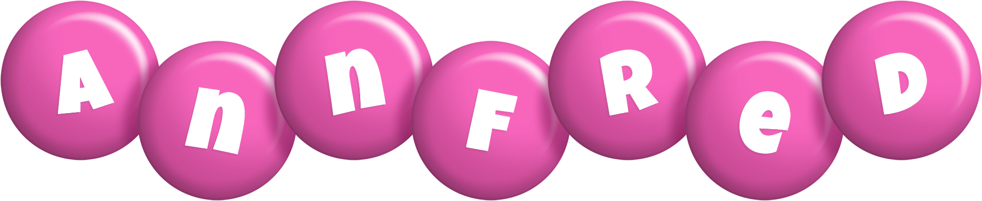 Annfred candy-pink logo