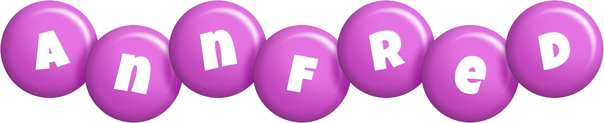 Annfred candy-purple logo