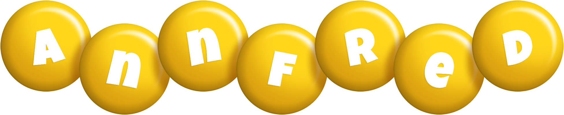Annfred candy-yellow logo