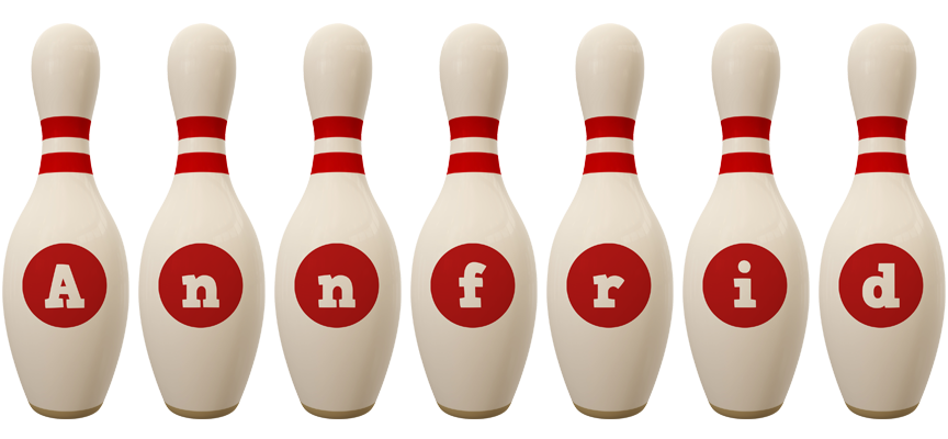 Annfrid bowling-pin logo