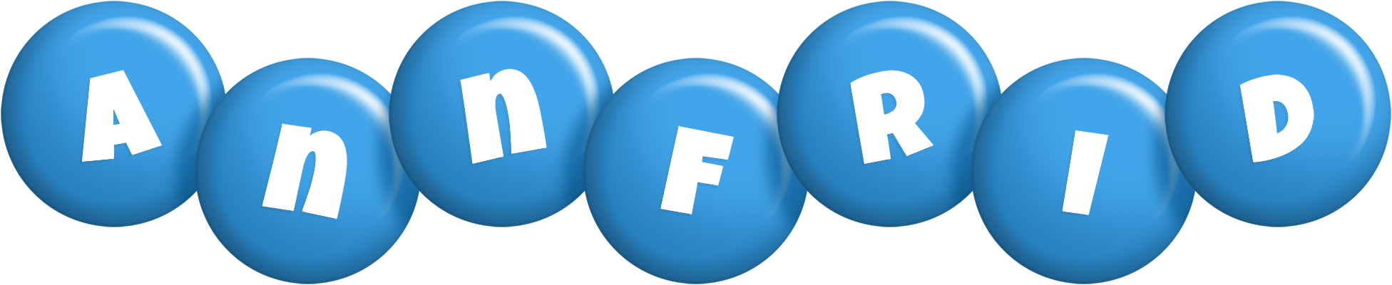 Annfrid candy-blue logo