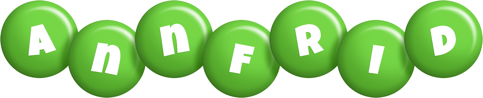 Annfrid candy-green logo